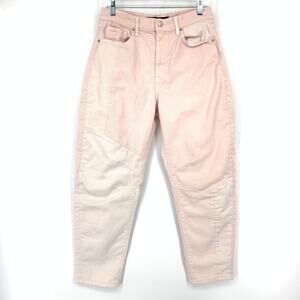 Veronica Beard Charlie Barrel Leg Jeans Womens Size 29 High Rise Tri Tone Pink